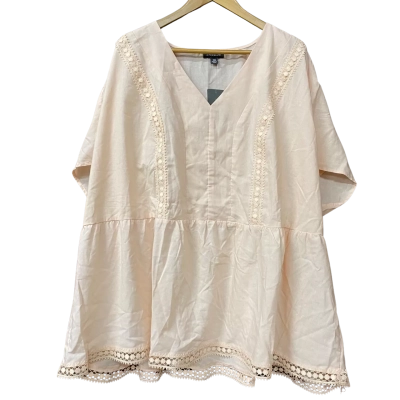 BNWT Autograph Womens Size 18 Pink Lace Trim Top
