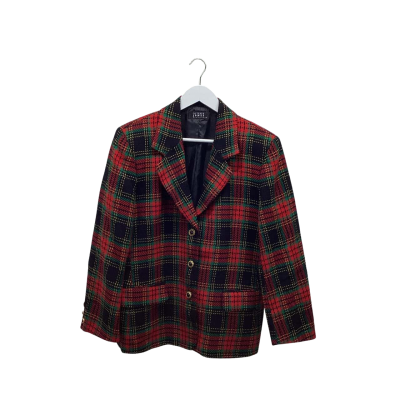 Vintage Fletcher Jones Wool Tartan Size 14 Blazer