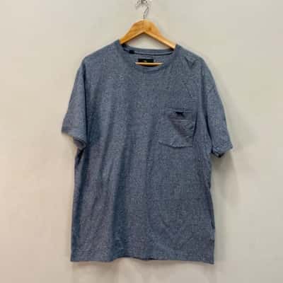 BNWOT Rodd & Gunn Mens  Size L Short Sleeve T-shirt Blue / Grey 