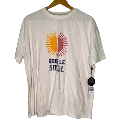 Amuse Society Mens  Size M Short Sleeve T-shirt Off White / Pattern 