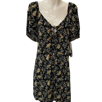 Rip Curl Womens  Size S Mini Dress / Short Sleeve Dress  Black  / Floral 