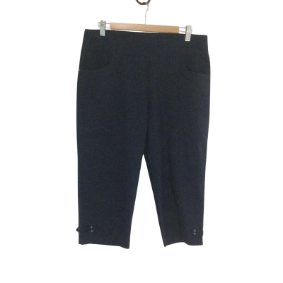 Taking Shape Womens  Size 12 Capris Pants Navy Blue 