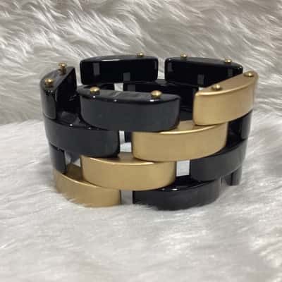  Womens Bracelet Black  / Gold 