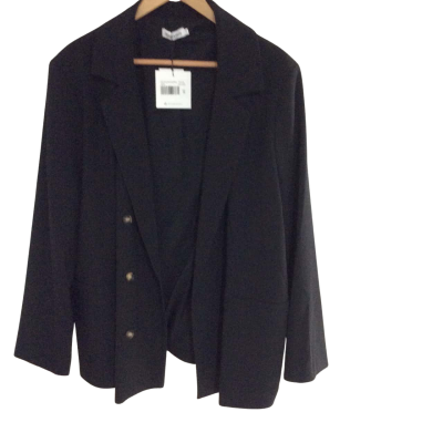 Atmos&Here Womens  Size 24 Blazer Black  