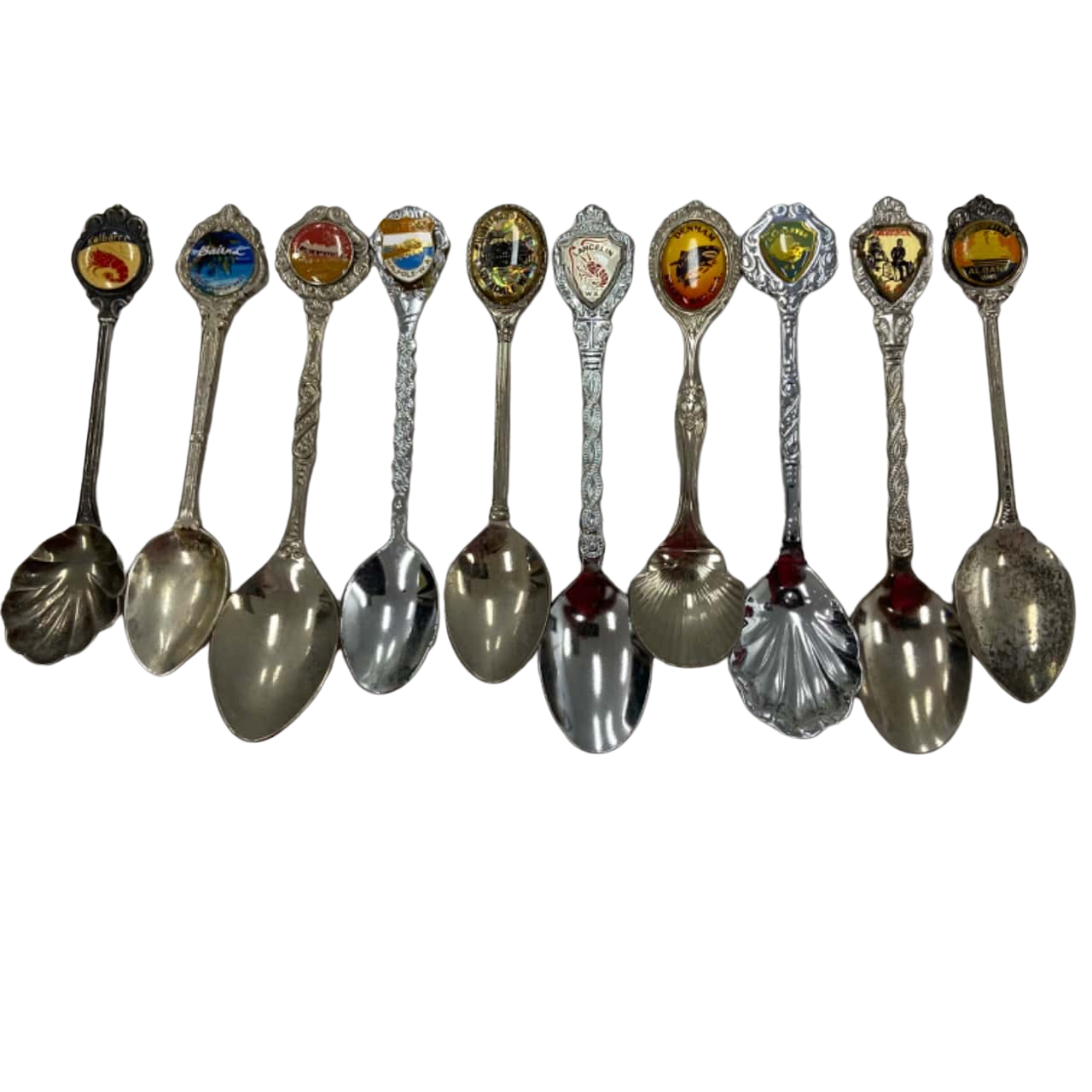 Collectible Souvenir Spoons Set of 10 Lot 3 of 3