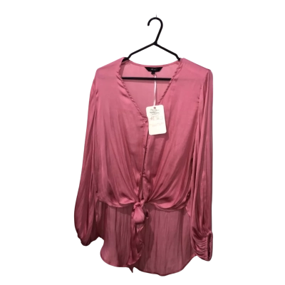 * Brand New * Motto Light Pink Silky Zhoush Shirt Size 12 