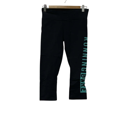 Running Bare Womens  Size 10 3/4 Leggings Black  / Green 