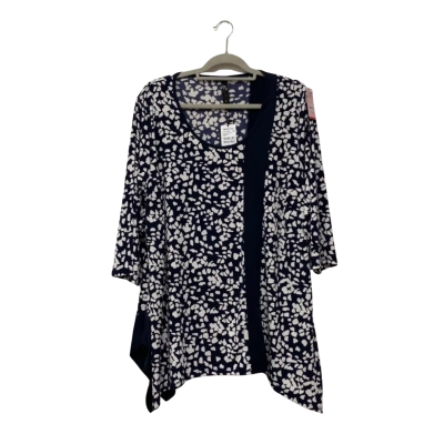 Taking Shape Womens Integra Spliced Top Size M Navy Blue 
