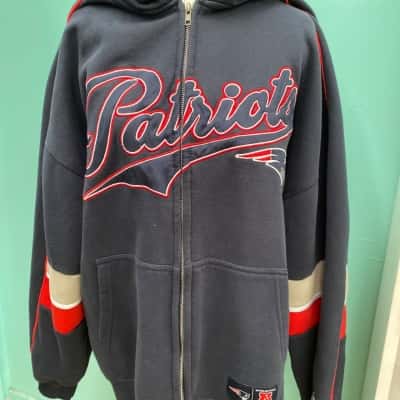 NFL Shop Mens  Size L vintage Patriots full zip hoodie
