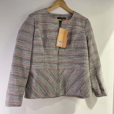 Liz Jordan women’s textured pink nectar jacket size 12
