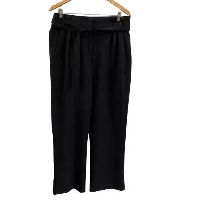 Emerge Womens  Size 14 Belted Pants Black 