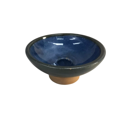 Ceramic Blue Patterned Footed Bowl Approx 11.5 x 5.5cm