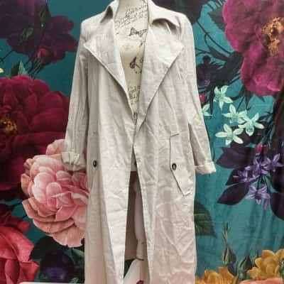 Blue Illusion Womens  Size L Open Jacket Beige 