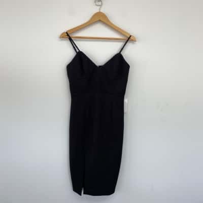 Rodeo Show Black Phillipa Midi Dress Size 10 