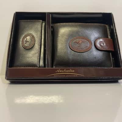  Australia Genuine Leather Wallet and Key holder set - By Auslouis