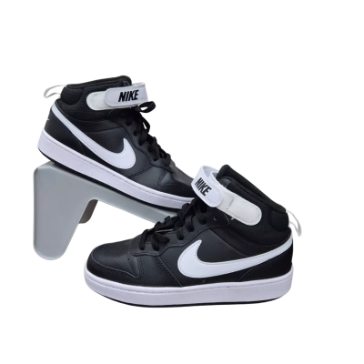 Nike Kids Court Borough Mid2 Basketball Shoes Black / White 