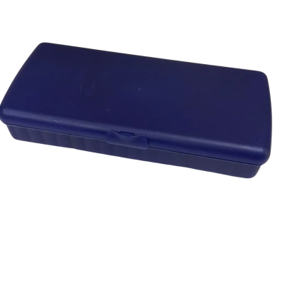 Tupperware Navy Rectangle Container with sections as pictured