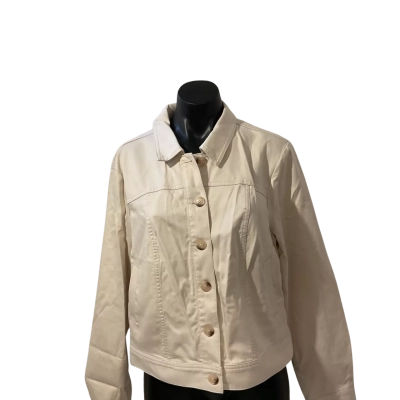 Jacqui-E Womens  Size 14 Open Jacket Cream 