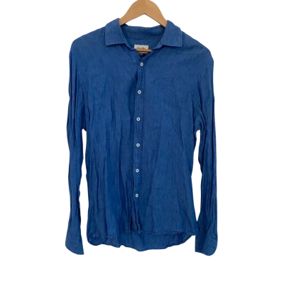 Gazman Mens  Size M Long Sleeve Shirt Blue 