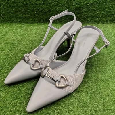 Charles & Keith Blue Sling-Back Heels Size 38