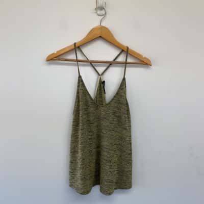 Sportsgirl Green Cami Top Size L