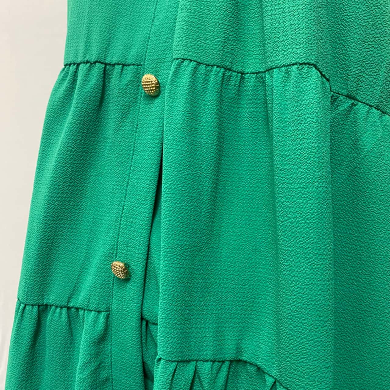 monteau Womens Size 6 / 8 / S Babydoll / Mini Dress / Sleeveless Dress Green  (s)
