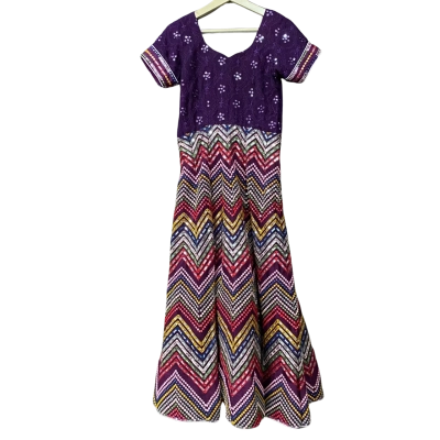  Womens Purple Emroidered/Sequin Dress with Sari