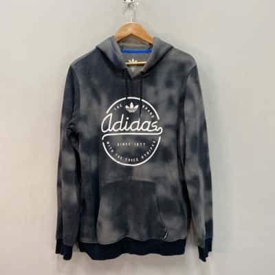 Adidas Mens  Size M Fleeced Hoodie Grey 