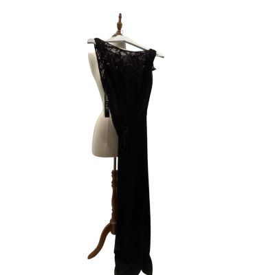  ME TOO Black Lace Formal Evening Dress Size 12 | Made in Australia