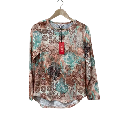 BNWT Corfu Womens Size 10 Brown / Green Long sleeve Top