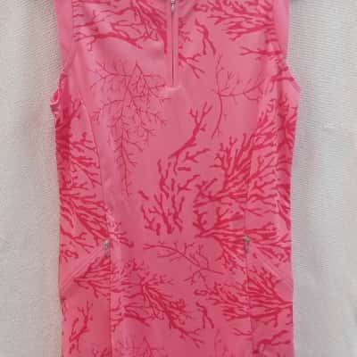 Womens Bermuda Sands Size S Midi / Sleeveless Dress  Pink  / Red 