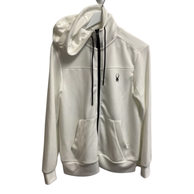 SPYDER ACTIVE Mens Size S Front Zipper / Hood Jacket Black  / White 