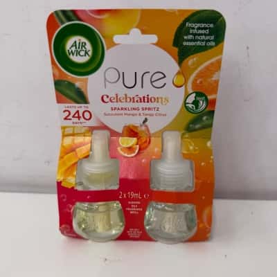 NEW - CLICK & COLLECT - Air Wick Sparkling Spritz Plug in Diffuser Refill 19mL x 2 pack