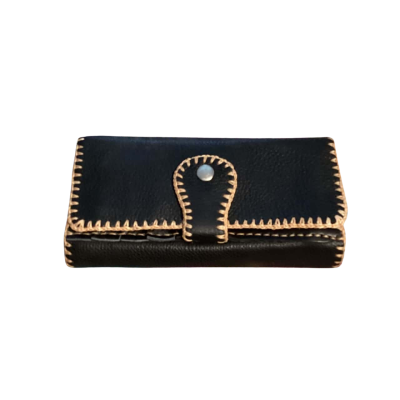 BNWOT  boho leather wallet,  Black  