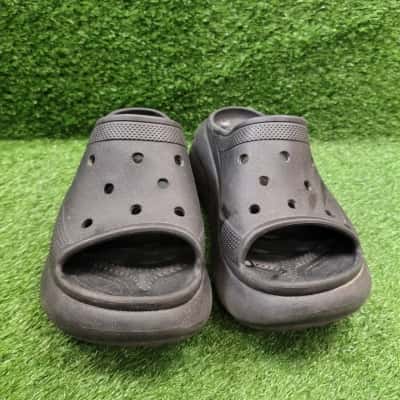 Crocs Black Iconic Comfort Platform Sandals Size 10 