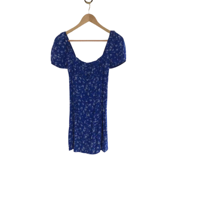 Kookai Women's Size 36 Floral Dress Black  / Blue / Pattern 