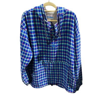  Vintage Purple Haze Australia Surf Wear Mens  Size L Hoodie Checked / Multicoloured 