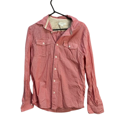Country Road Mens  Size M Long Sleeve Shirt Red / White 