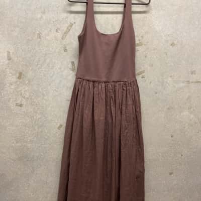 Dissh Womens  Size 10 Midi Dress Brown 