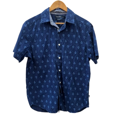 Nautica Mens Size S Navy Blue Shirt 