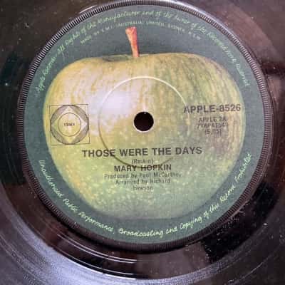 Mary Hopkins - Those Were The Days/Turn Turn Turn 7” Vintage Vinyl Single.