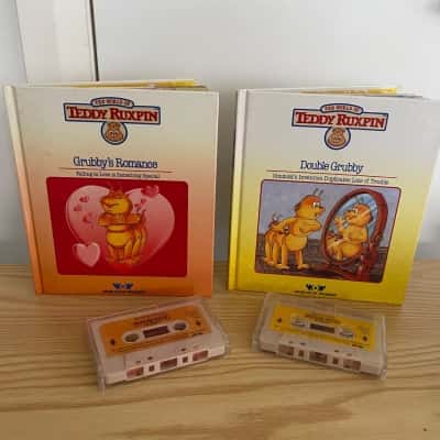 2 x vintage Teddy Ruxpin Book & Cassettes.     (Coll)