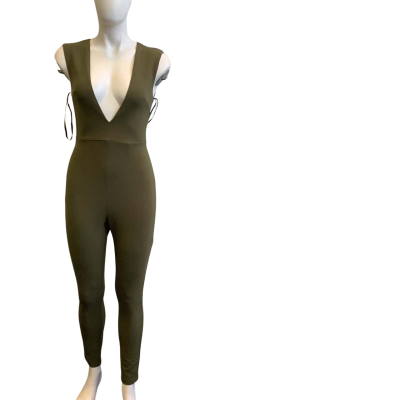 BNWT Saints + Secrets Women's Size 4-6 Sleeveless Jumpsuit Khaki 