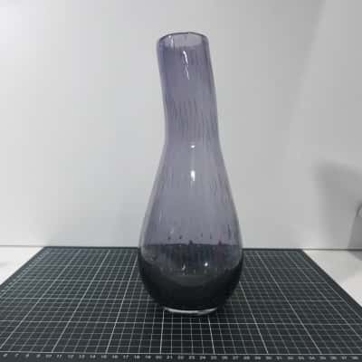 Mid-Century Purple Textured Glass Vase PreOwned 