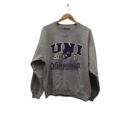 Northern Iowa Panthers Gear For Sports uni ncaa dvivision i-aa championship 2001 Jumper Grey Korean Made