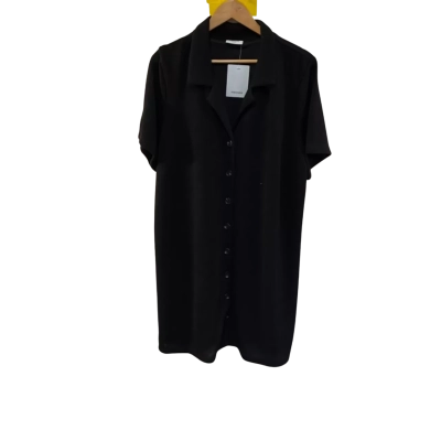 BNWT Sussan Womens  Size XXXL Black Button-Up Dress