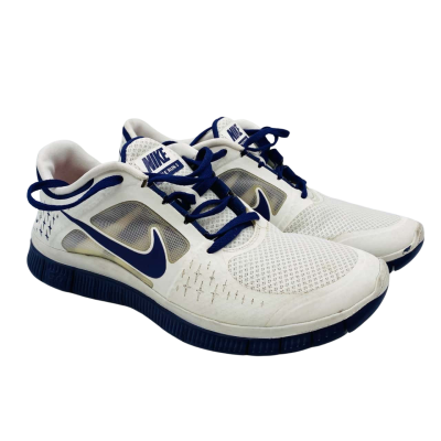 Nike Mens Free Run 2012 White and Navy Blue Size US 9 