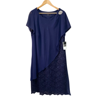 Eve Hunter Womens  Size 20 Short Sleeve Dress  Blue 