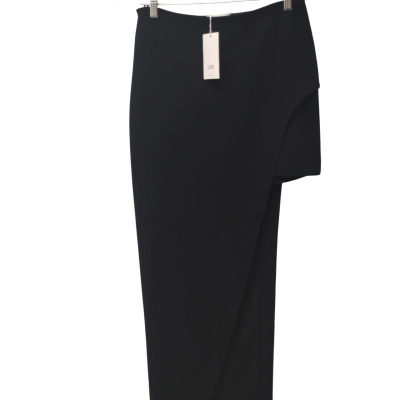 Cue Womens  Size 8 Asymmetrical Hemline Skirt Black  