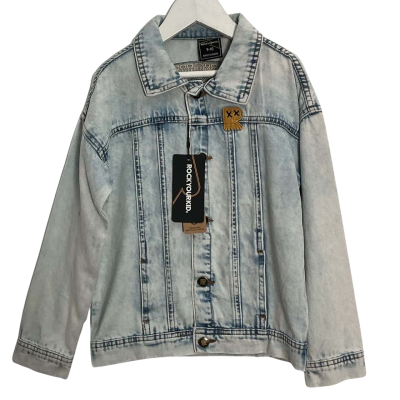 Rock Your Kid Denim Jacket Size 9 Faded Blue BNWT